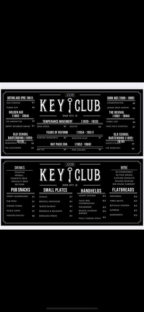 1008 key club menu  Not now